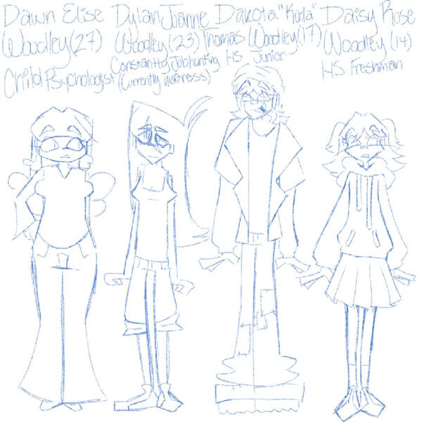 Koda, Dawn, Dylan, and Daisy